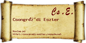 Csongrádi Eszter névjegykártya